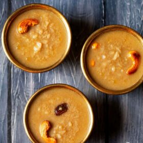 Three bowls of sweet ada pradhaman