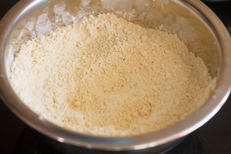 Evenly mixed dry ingredients.